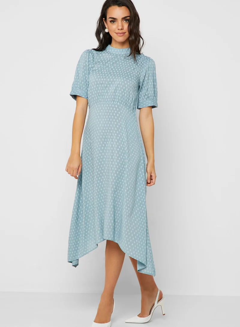 Vila Printed Asymmetric Dress