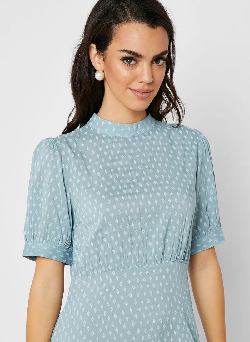 Vila Printed Asymmetric Dress