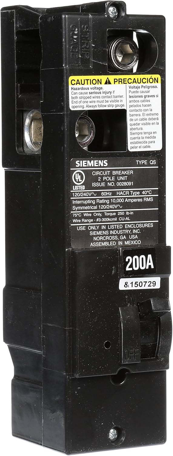 SIEMENS Siemens QS2200 QS Type 200Amp MultiFamily Main Breaker 10 KAIC Rated  - Image 3