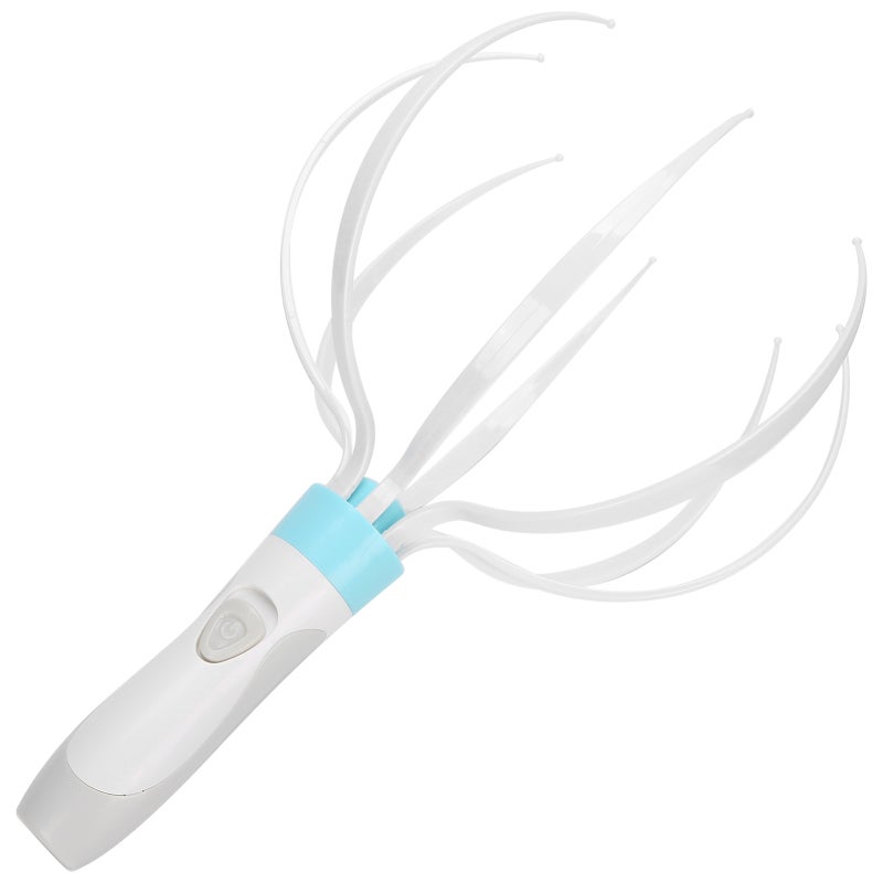 Electric Scalp Massager: Ergonomic Curved Design - Detachable Octagonal Grasp Head With Round Points for Office Workers, Home Relaxation and Elderly Stress Relief - Image 5