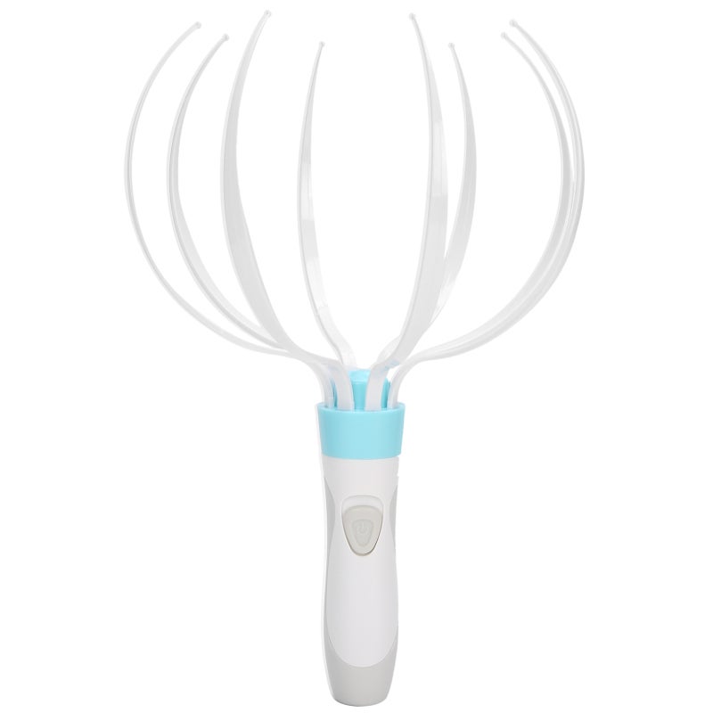 Electric Scalp Massager: Ergonomic Curved Design - Detachable Octagonal Grasp Head With Round Points for Office Workers, Home Relaxation and Elderly Stress Relief - Image 2