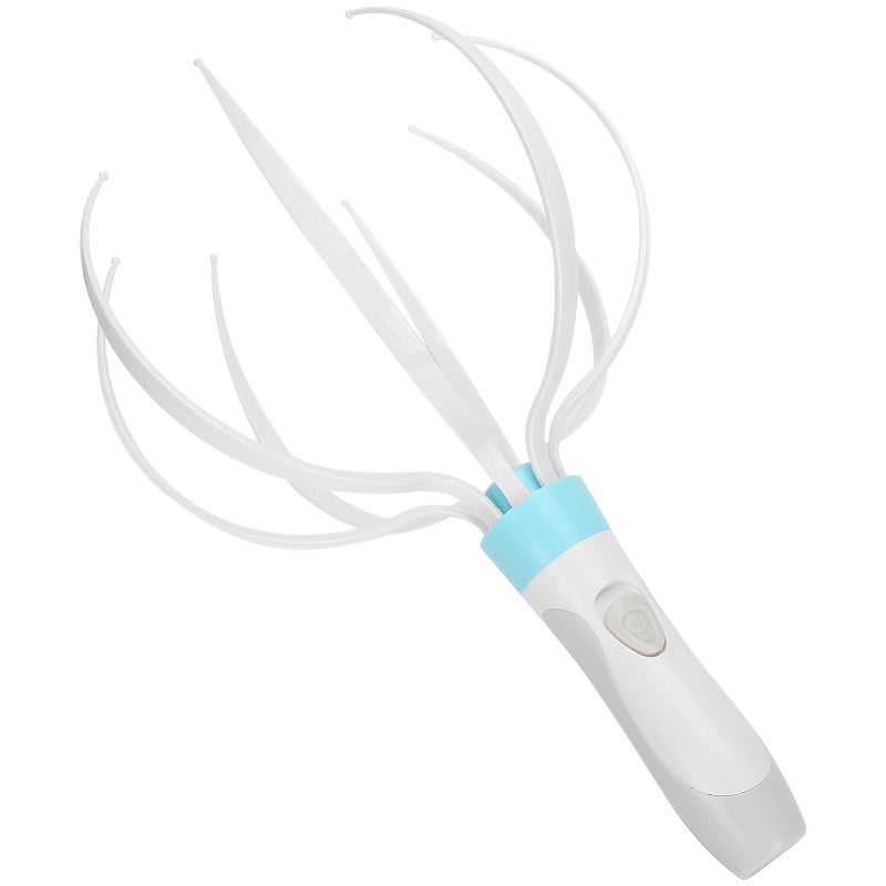 Electric Scalp Massager: Ergonomic Curved Design - Detachable Octagonal Grasp Head With Round Points for Office Workers, Home Relaxation and Elderly Stress Relief - Image 3