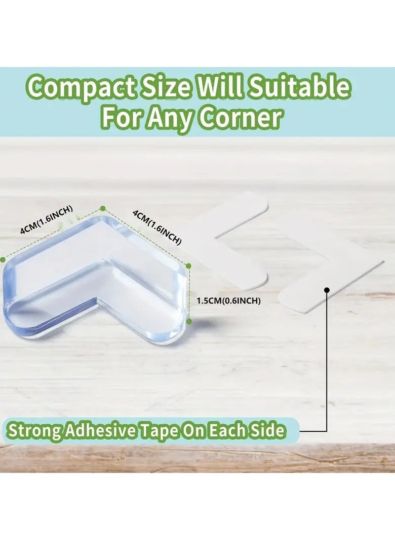 Little tots 12pcs Baby-Safe Clear Corner Guards - High-Resistant Adhesive Gel for Table, Furniture, Glass, Cabinet & More! Christmas, Halloween,  - Image 3
