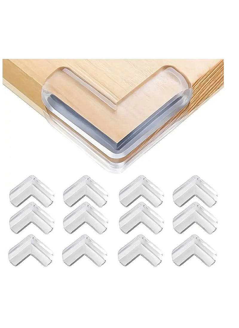 Little tots 12pcs Baby-Safe Clear Corner Guards - High-Resistant Adhesive Gel for Table, Furniture, Glass, Cabinet & More! Christmas, Halloween,  - Image 2