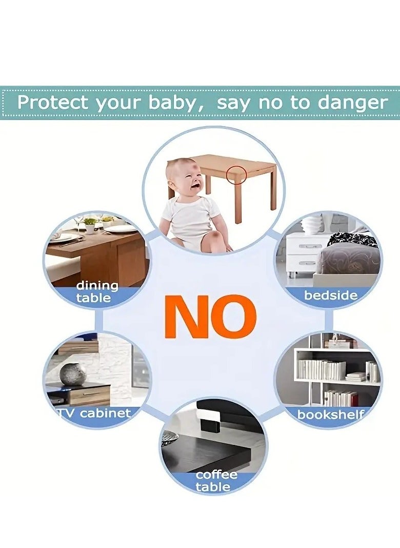 Little tots 12pcs Baby-Safe Clear Corner Guards - High-Resistant Adhesive Gel for Table, Furniture, Glass, Cabinet & More! Christmas, Halloween,  - Image 5