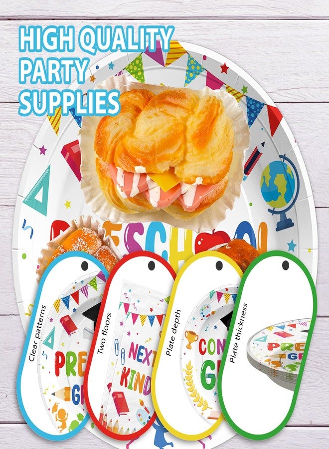 Grencian 200 Pcs Preschool Graduation Decorations Kindergarten Graduation Plates and Napkins 2026 Preschool Graduate Tableware Set for Kids Prek Graduate Class of 2026 Congrats Grad Party Supplies Serves 50 - Image 4