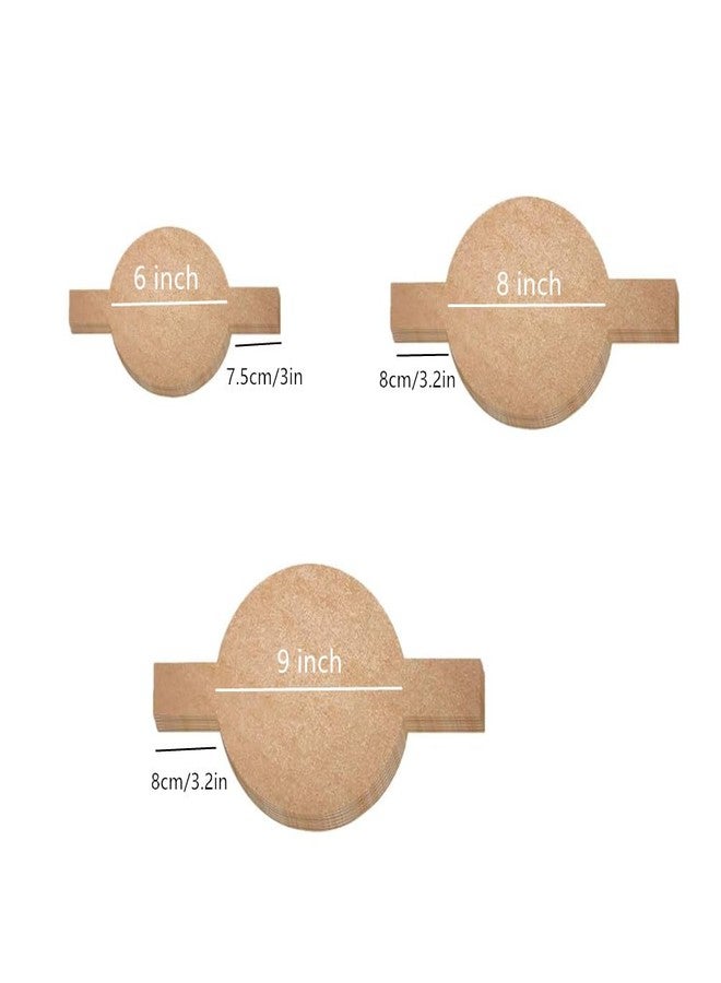Jilukibo 120 Sheets Precut Circle Cake Pan Liners, Non Stick Round Parchment Paper Cheesecake Liners with Easy Lift Tabs for Baking Air Fryer (6in 8in 9 Inch, Brown) - Image 2