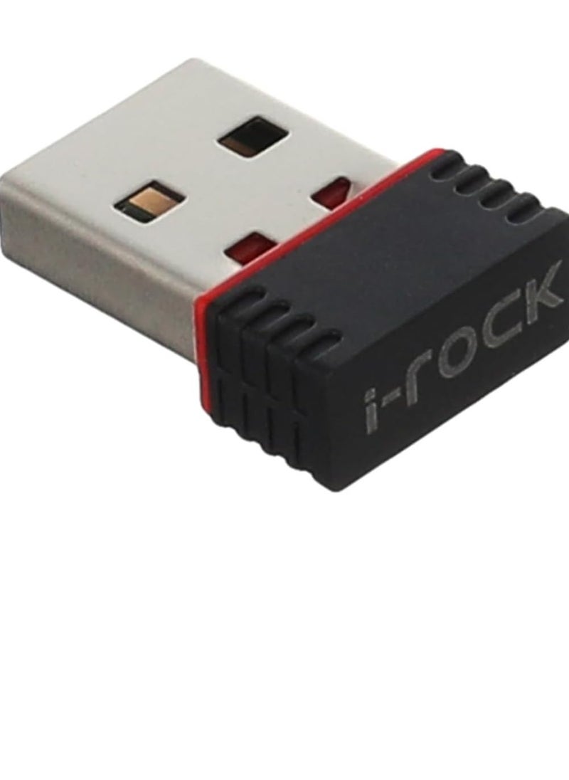 I-Rock - 150Mbps USB WiFi Adapter, Wireless Network Card Adapter WiFi Dongle for Desktop Laptop PC Windows 10 8 7 MAC OS Raspberry Pi / Pi2 - Image 1