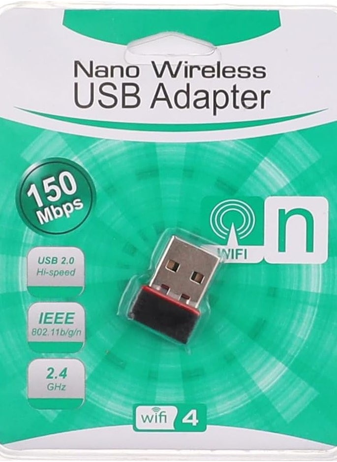 I-Rock - 150Mbps USB WiFi Adapter, Wireless Network Card Adapter WiFi Dongle for Desktop Laptop PC Windows 10 8 7 MAC OS Raspberry Pi / Pi2 - Image 1