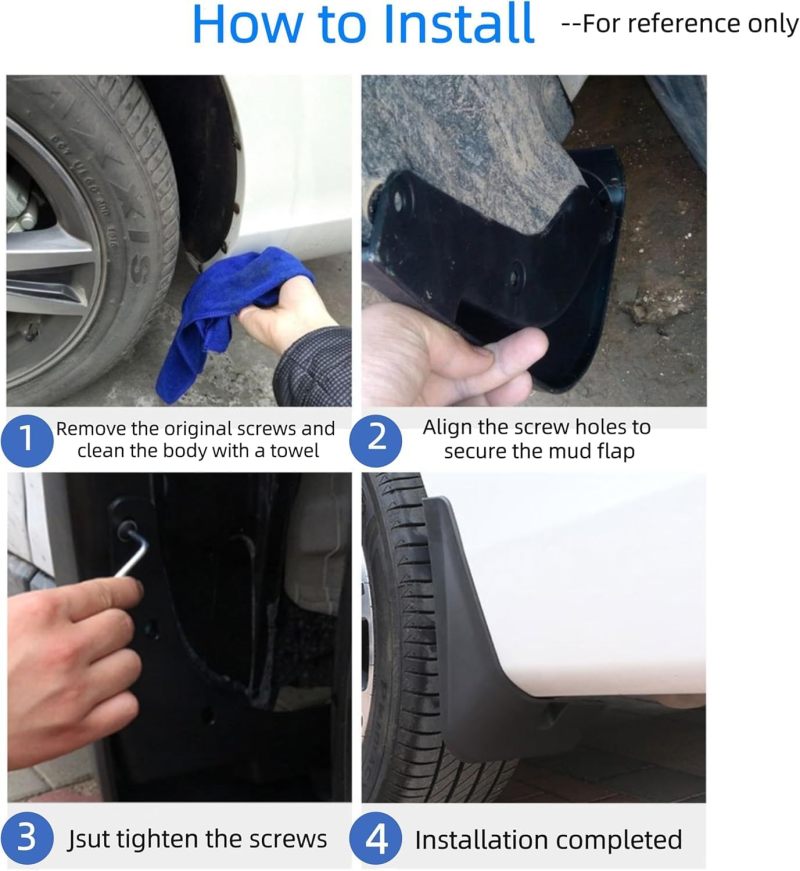No Drill Mudflaps: 4 Pcs High-Quality ABS All Weather Mud Guards - Custom Fit For Skoda Karoq 2017-2025 For Vehicle Body Protection - Image 5