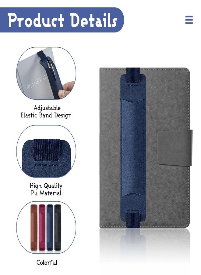 Binxus 8 Pcs Adjustable Pen Holder for Notebook Elastic Strap Band PU Leather Pen Sleeve Pouch for Notebook Planners Binders Books - Image 3
