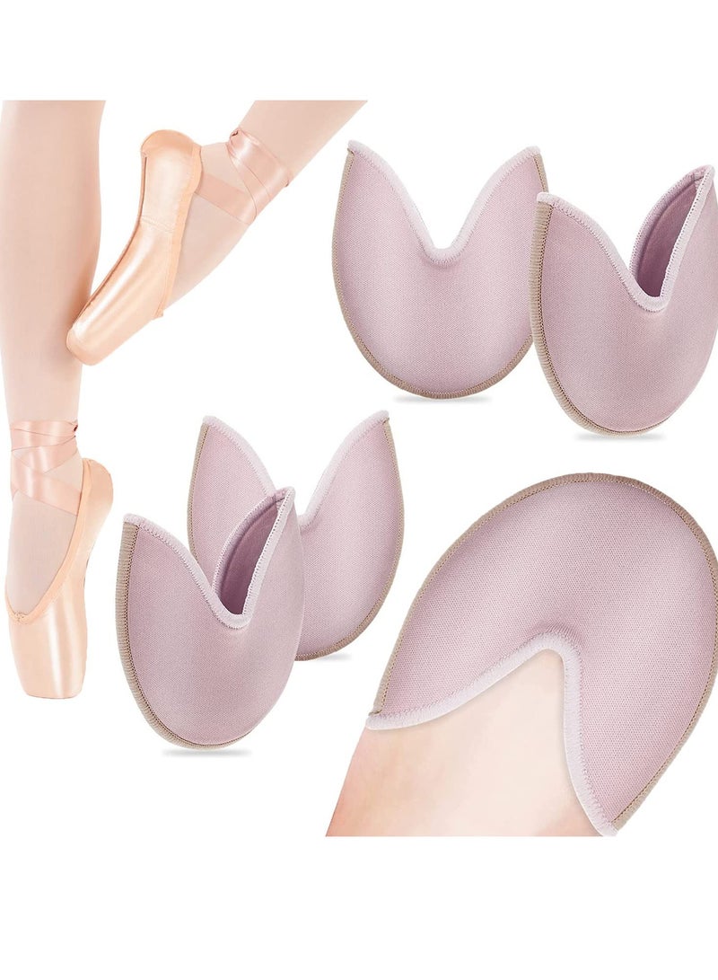 SOLARAE Toe Protectors, 2 Pairs Shoes Pouch Ballet Dance Pointe Socks Pad, Pads Covers for Women Heels, Relief Forefoot Pain Slipper, Anti-Slip Half - Image 1