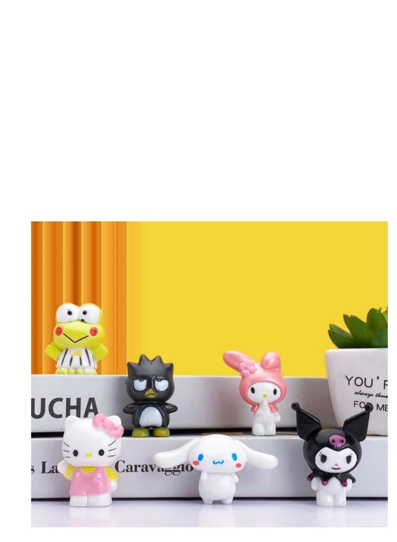 6 Pack C ute Lovely Characters Figurines Mini Animal Figure for Cake Topper, Kids Birthday Party Supplies Decorations, Bouquet, Charms, Cake pan, Plant Etc - Image 4