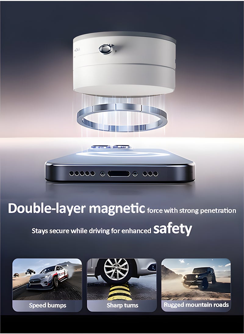 Generic mobile stand Magnetic car phone holder, vacuum adsorption base, multi-angle rotation, magnetic bracket, easy to install  - Image 5