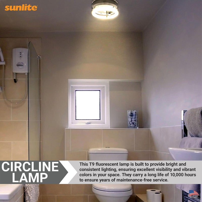 Sunlite 05010 FC8T9/WW 8-Inch T9 Round Fluorescent Circline Lamp, 22 Watts, 1250 Lumens, 3000K Warm White, RoHS Compliant, G10Q 4-Pin Base, 1 Pack - Image 4