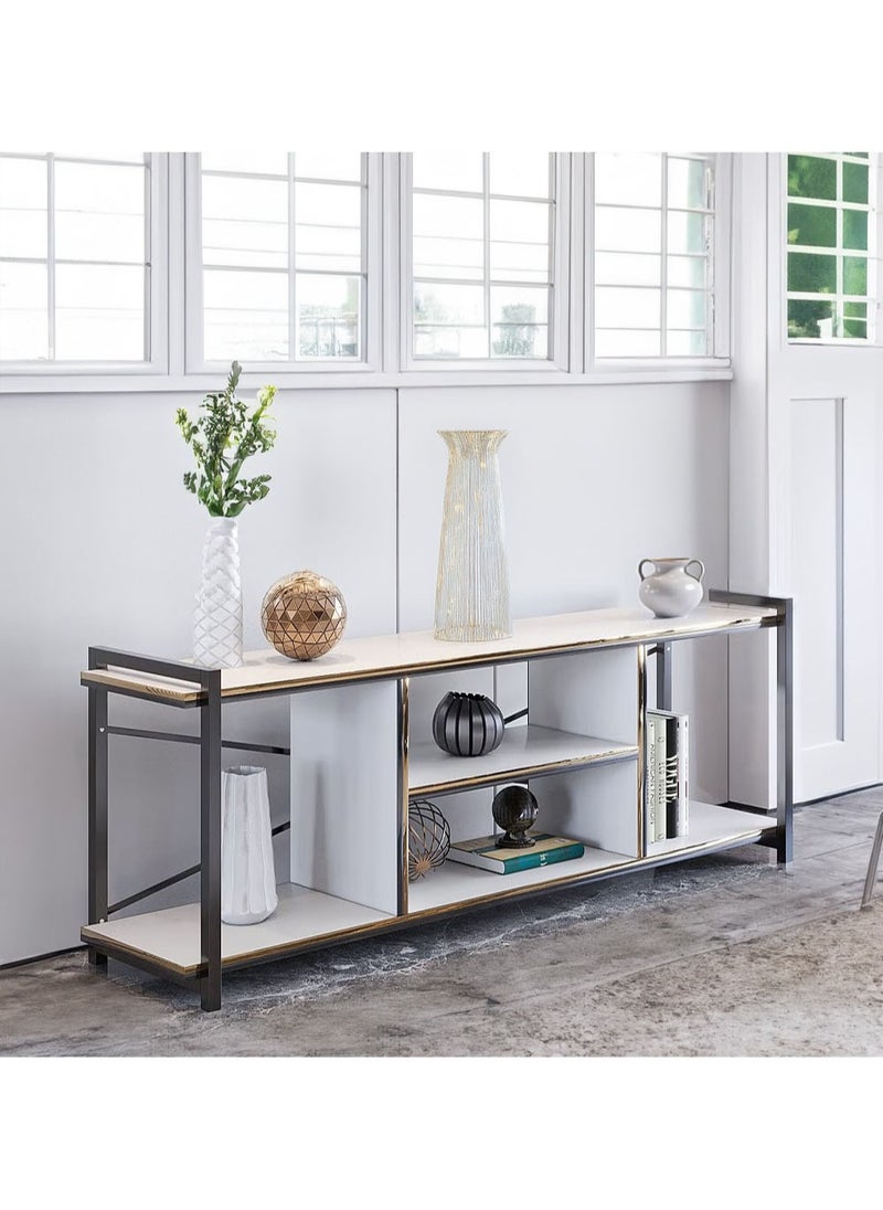AGD TV table with a beautiful and modern design made of wood and metal legs  - Image 1