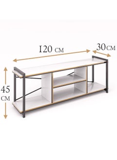 AGD TV table with a beautiful and modern design made of wood and metal legs  - Image 2