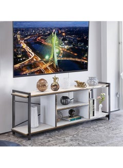 AGD TV table with a beautiful and modern design made of wood and metal legs  - Image 3