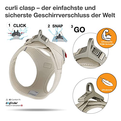 Curli Vest Harness curli Clasp Air-Mesh Light-Tan XS - Image 3