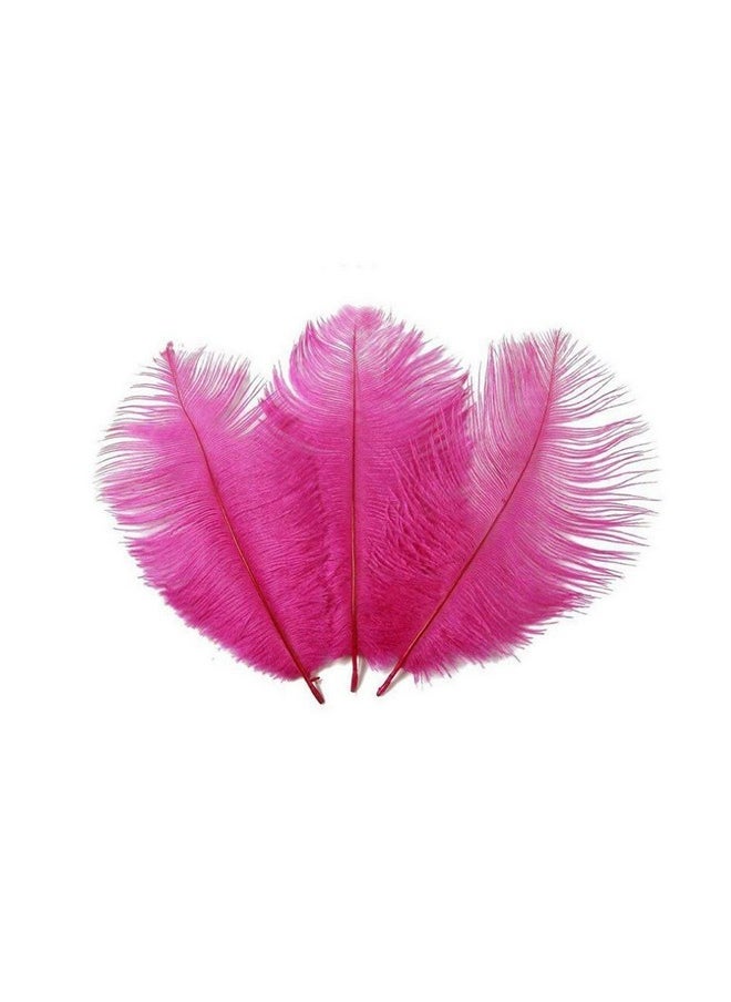 ericotry 50Pcs Natural Ostrich Feathers Diy Craft Plume Feather Home Wedding Centerpieces Party Decoration Feather (Hot Pink1520Cm/68Inch)  - Image 1