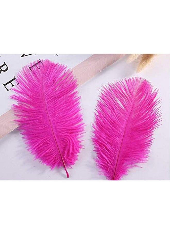 ericotry 50Pcs Natural Ostrich Feathers Diy Craft Plume Feather Home Wedding Centerpieces Party Decoration Feather (Hot Pink1520Cm/68Inch)  - Image 2