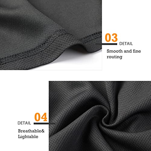 Surenow Mens Running Gym Shorts 3 Inch Breathable Lightweight Athletic Sport Shorts Training Workout Shorts with Pockets Black - Image 5