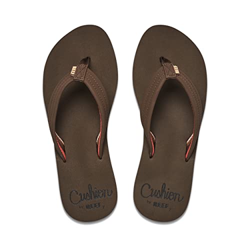 Reef Cushion Breeze Womens Flip Flop, Ultra Soft Cushion Footbed, Arch Support, Chocolate, 8 - Image 5
