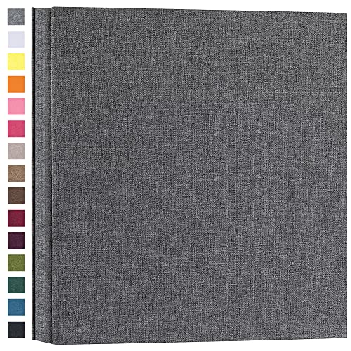 potricher Photo Album for 4x6 600 Photos Linen Cover Extra Large Capacity Picture Book for Family Wedding Anniversary and Baby Gray