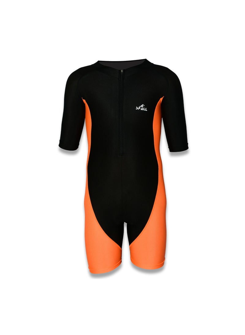 Spall Swimming Short Sleeve  Front Zipper Warm Shorty Diving Suit Sun Protection Suitable for Wakeboarding Diving Snorkeling Sailing - Image 1