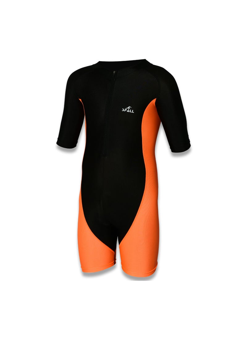 Spall Swimming Short Sleeve  Front Zipper Warm Shorty Diving Suit Sun Protection Suitable for Wakeboarding Diving Snorkeling Sailing - Image 2