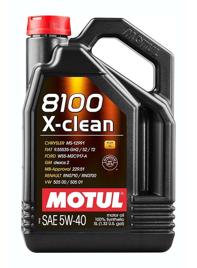 MOTUL Engine Oil 8100 X-CLEAN GEN 2 5W-40 5L