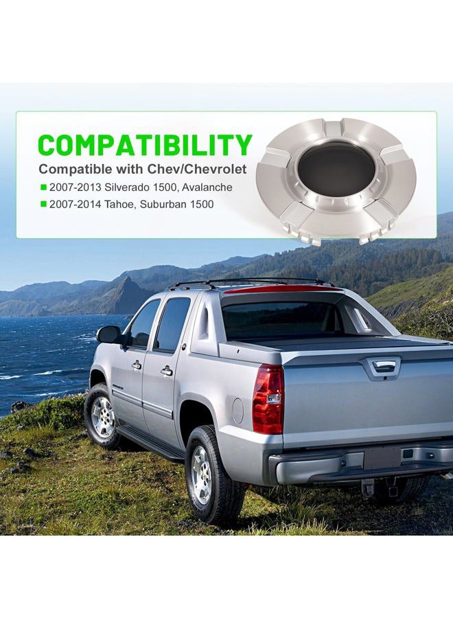 LEAPTREND 4pcs Chrome Wheel Center Caps Fit for Chevy/Chevrolet 2007-2013 Silverado 1500 Avalanche & 2007-2014 Tahoe Suburban 1500 Rim Hub Cover Replace 9597991 9595989 69574125 - Image 2