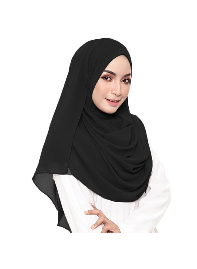 LMVERNA Women Solid Color Bubble Chiffon Scarf - Image 1