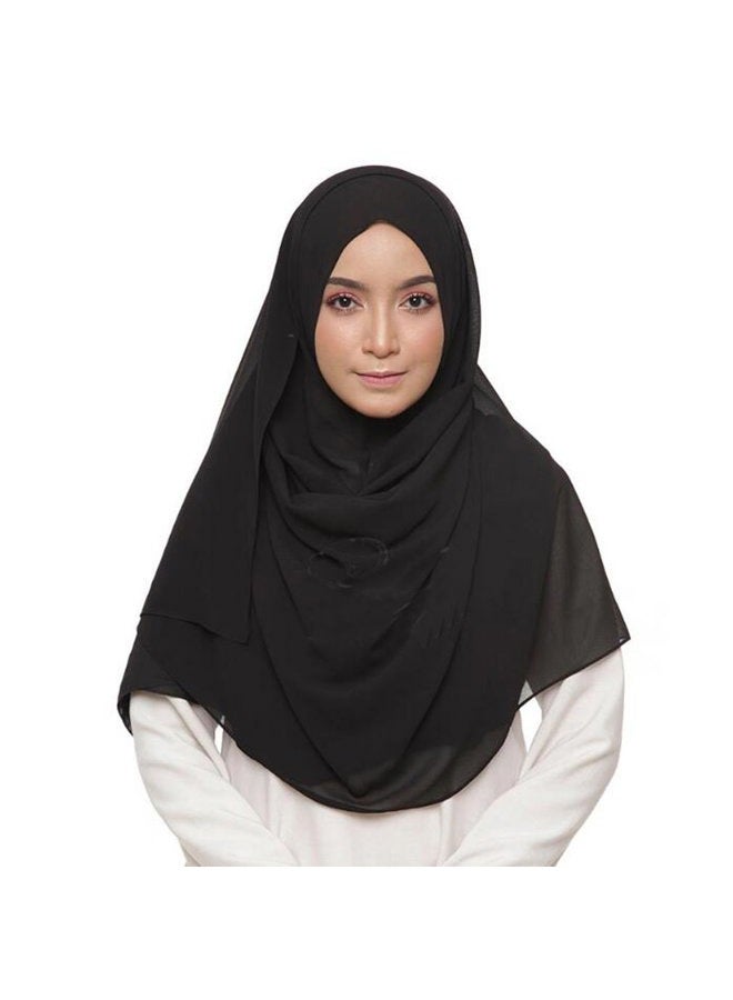 LMVERNA Women Solid Color Bubble Chiffon Scarf - Image 2