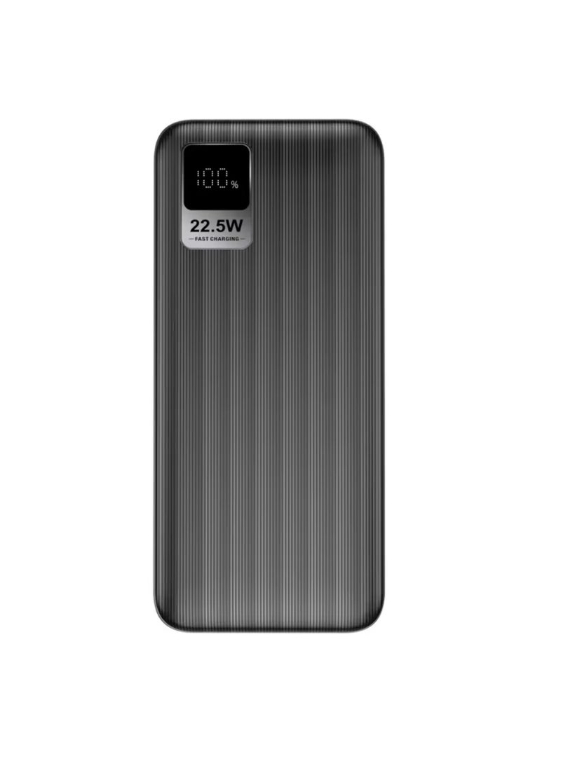 Vizzaro - 20000 mAh Fast Charging Power Bank With LED Digital Display 1 USB C and 2 USB A Ports Charge up to 3 devices Works With Iphone Android and All other Devices - Black - Image 1
