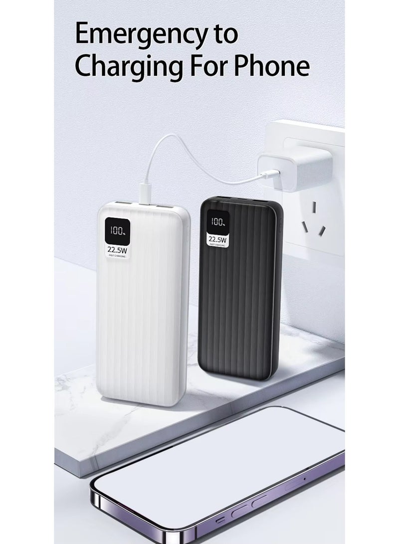 Vizzaro 20000 mAh Fast Charging Power Bank With LED Digital Display 1 USB C and 2 USB A Ports Charge up to 3 devices Works With Iphone Android and All other Devices - Black - Image 4