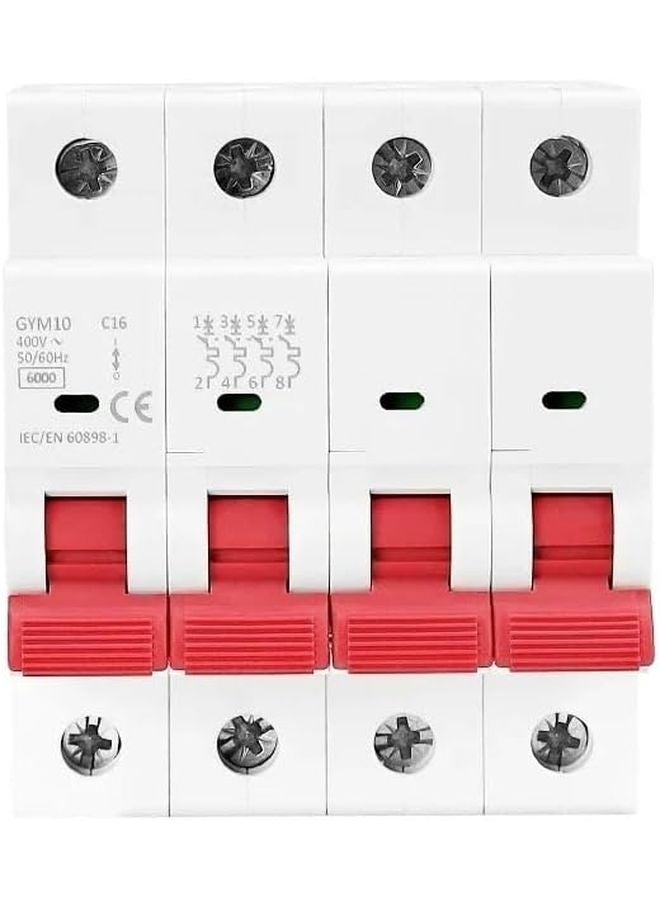 4 Pole C Curve 63A Circuit Breaker DIN Rail MCB with ON OFF Indicator 6KA CE Approved - Image 1
