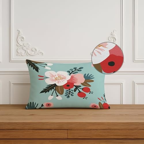 BRICK HOME Set of 2 Polycotton Printed Cushion Covers 12x18 Inches | Floral & Motivational Design | Multicolor Decorative Pillow Covers | Soft Fabric Cushion Covers for Sofa, Couch & Living Room - Image 3