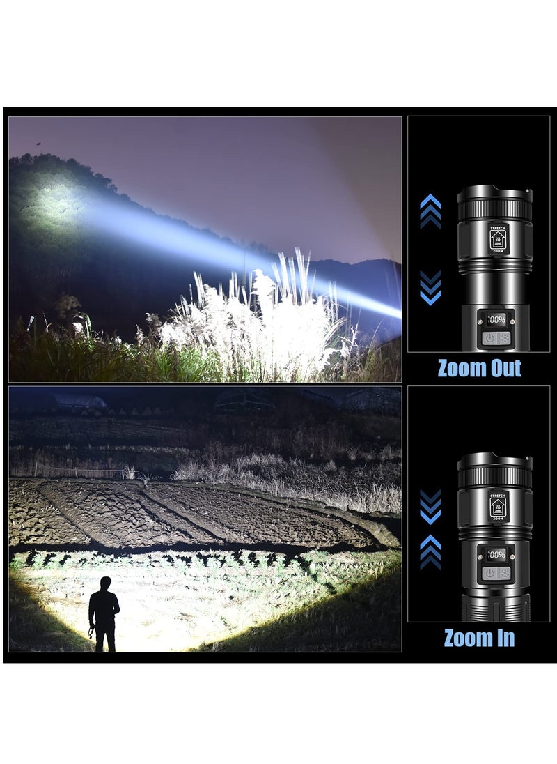 ماركة غير محددة مصباح يدوي LED عالي القوة باضاءة كوب ساطعة بقدرة 12000 لومن، تصميم تكتيكي محمول قابل لاعادة الشحن مناسب للعمل والحالات الطارئة والتخييم والمشي لمسافات طويلة  - Image 3