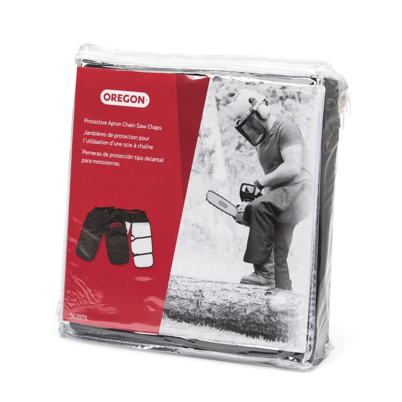 Oregon Protective Chainsaw Chaps for Cutting and Logging, 8 Layers Lightweight, Breathable Material, One Size Fits All, Black (563979)