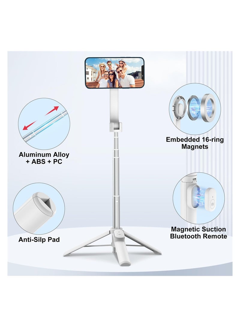 SYOSI Magnetic Selfie Stick, 29 inch Extendable Cell Phone Tripod Stand with Remote, Flexible Travel Tripod, Portable Phone Holder for Video Recording, Selfies, for iPhone 14/13/12 & All Smartphones  - Image 5