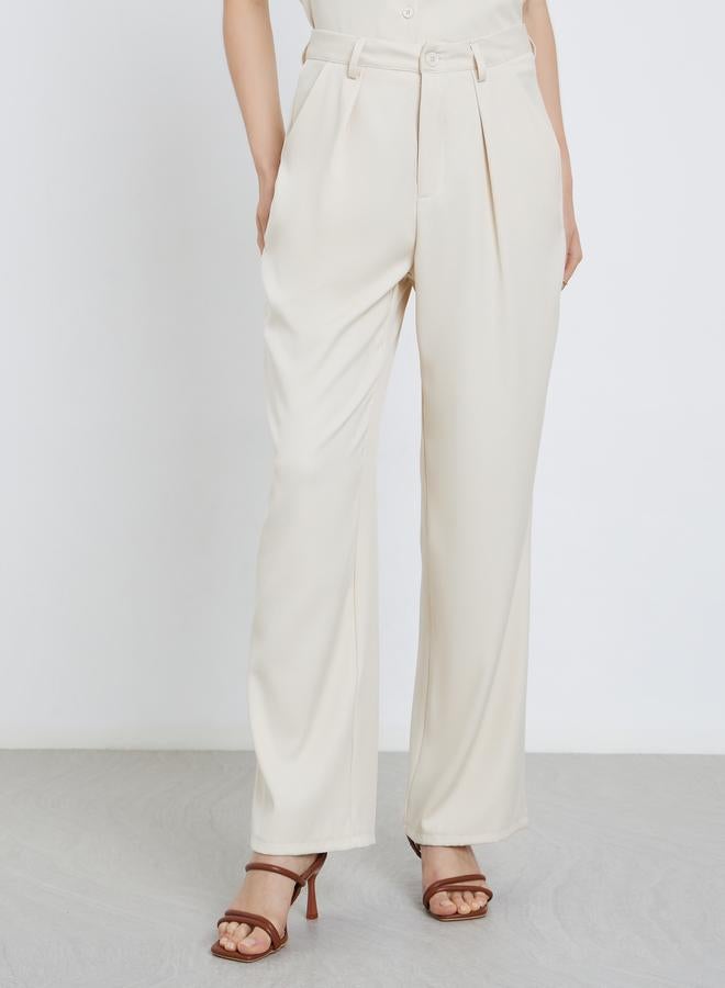 Take Two Solid Sleeveless Buttoned Top and Pant Co-Ords - Image 5