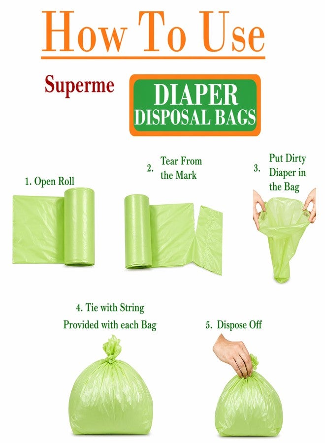 Bentalls Baby Diaper Disposal Bags (3 Packs, 90 Bags) | Leak-Proof Odour Control Bags for Hygienic & Discreet Diaper Disposal | Extra Strong Baby Waste for Home & Travel Use - Image 4