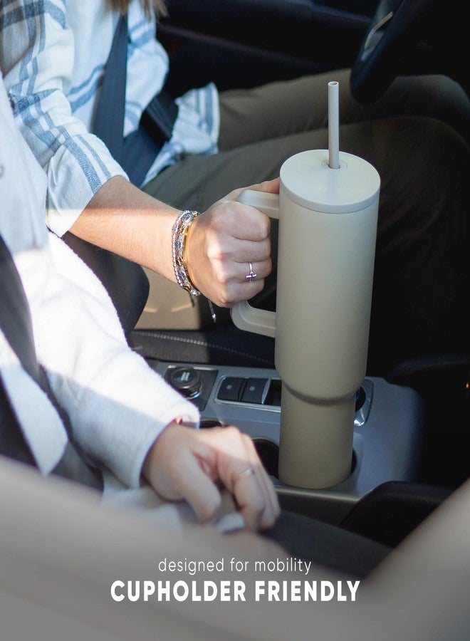 Simple Modern Mother's Day 40 oz Trek Tumbler with Handle and Straw Lid | Cup Holder Friendly Insulated Stainless Steel Travel Mug | Momma - Image 5