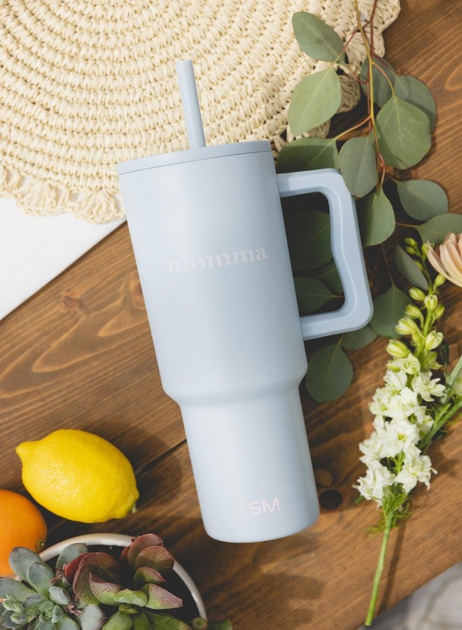Simple Modern Mother's Day 40 oz Trek Tumbler with Handle and Straw Lid | Cup Holder Friendly Insulated Stainless Steel Travel Mug | Momma - Image 3
