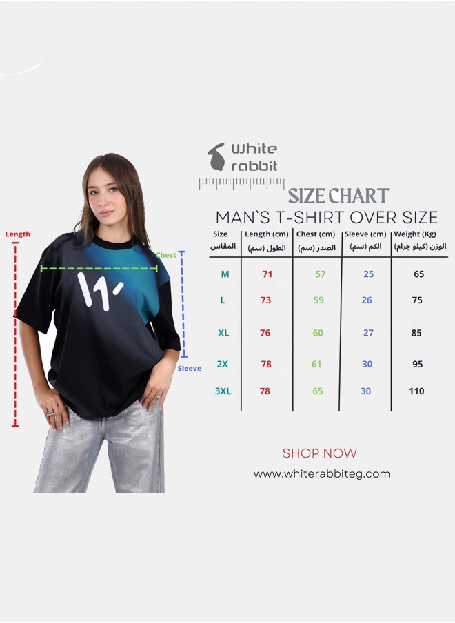 WHITE RABBIT - Slip On Oversized Cotton T-Shirt - Image 1