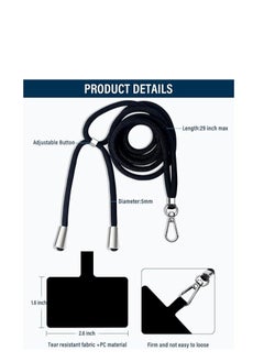 Generic Showday Cell Phone Lanyard, Soft Nylon Crossbody Thick Rope Universal Adjustable Detachable Phone Lanyard, Phone Strap, with Phone Lanyard Patch (Purple)  - Image 2