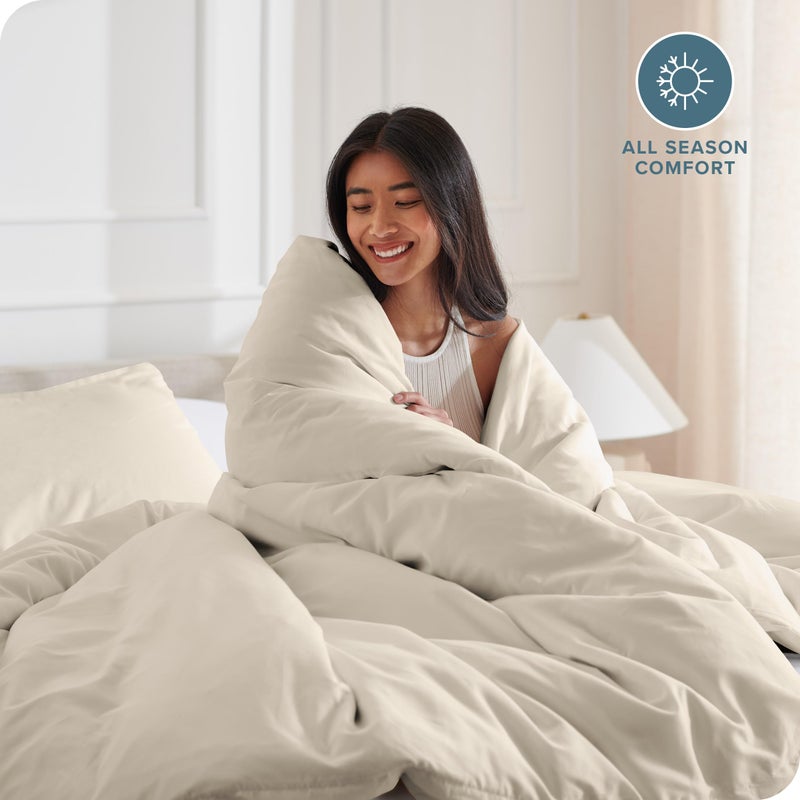 Bare Home Bedding Duvet Cover King Size - Premium 1800 Super Soft Collection - Lightweight, Cooling - Soft Breathable Bedding Duvet Cover (King, Sand) - Image 3