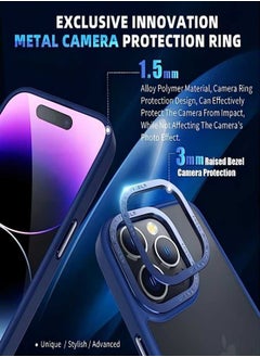 ESCASE Matte Cover for iPhone 12 Pro Max (6.7 inch), Translucent Matte Slim Protective Shockproof Case - Blue  - Image 5