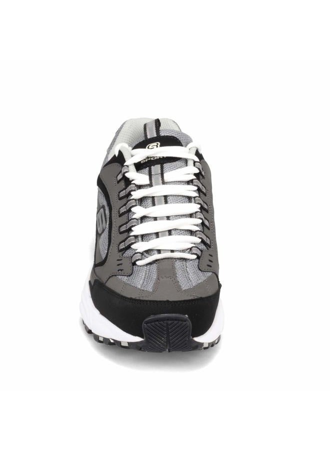 SKECHERS Men's Stamina-Nuovo Sneakers, Charcoal Black Wide, 45.5 EU Wide - Image 4